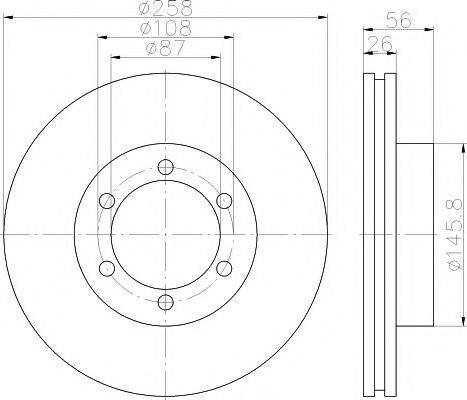 Тормозной диск 8DD 355 117-041 HELLA PAGID