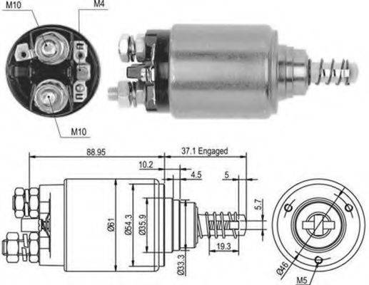 Тяговое реле, стартер 940113050376 MAGNETI MARELLI