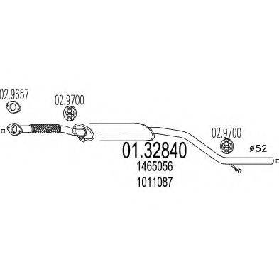 Средний глушитель выхлопных газов 01.32840 MTS