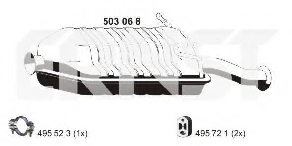 Глушитель выхлопных газов конечный 503068 ERNST