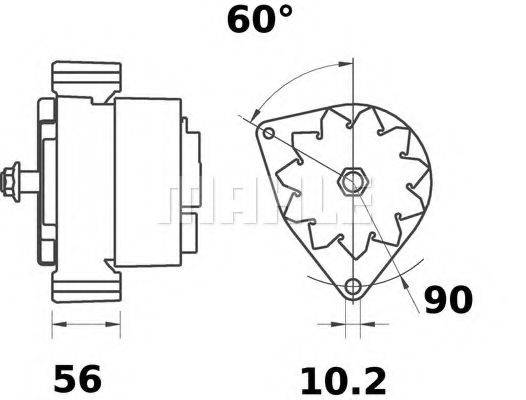 Генератор MG 165 MAHLE ORIGINAL