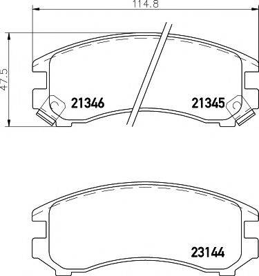 21345/16,0мм Тормозные колодки PAGID T0014 PAGID