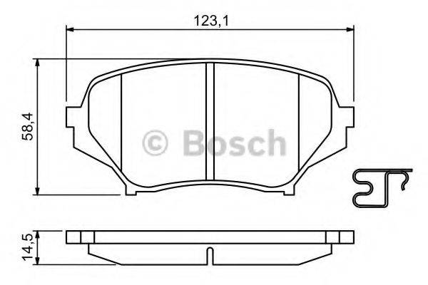 Комплект тормозных колодок, дисковый тормоз 0 986 494 188 BOSCH