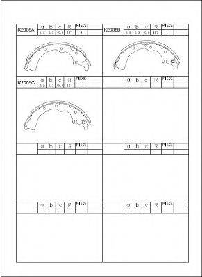 Комлект тормозных накладок K2005 ASIMCO