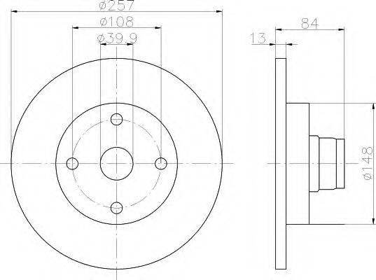 Тормозной диск 8DD 355 100-211 HELLA