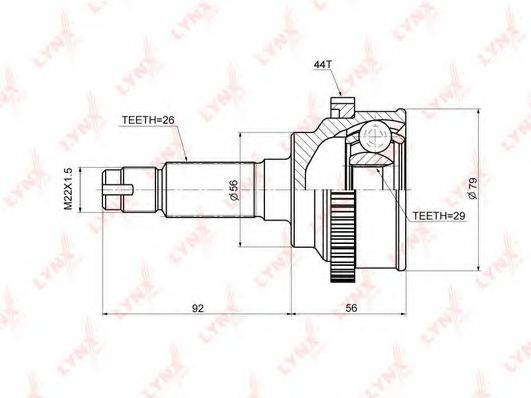 Шарнирный комплект CO-3653A LYNXauto