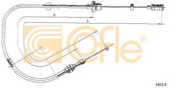 Тросик газа 1403.4 COFLE