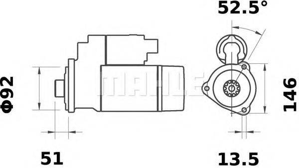 Стартер MS 42 MAHLE ORIGINAL