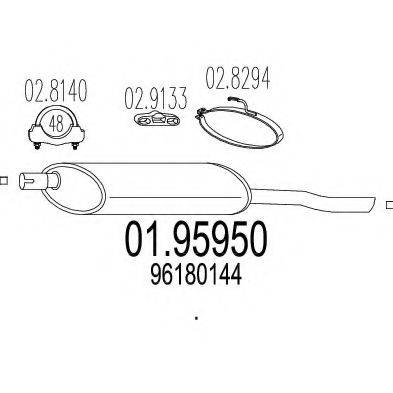 Глушитель выхлопных газов конечный 01.95950 MTS