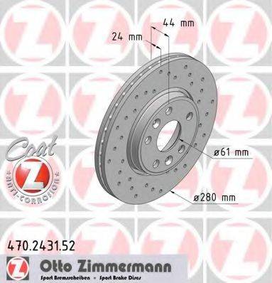 Тормозной диск 470.2431.52 ZIMMERMANN
