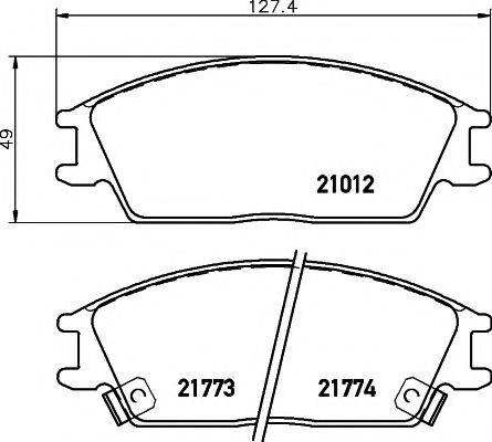 21012/14,0мм Тормозные колодки PAGID T0366 PAGID