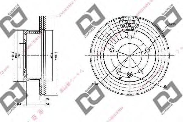 Тормозной диск BD1484 DJ PARTS