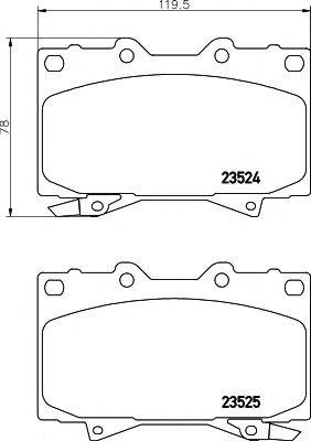 Комплект тормозных колодок, дисковый тормоз 8DB 355 009-371 HELLA PAGID