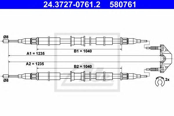 Трос BC3624 QUINTON HAZELL