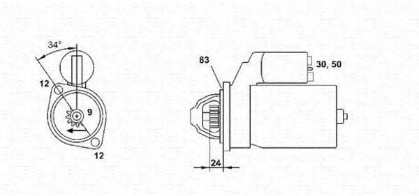 Стартер 943251445010 MAGNETI MARELLI