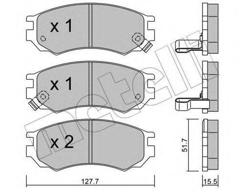 Комплект тормозных колодок, дисковый тормоз 22-0488-0 METELLI