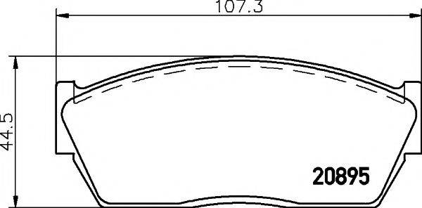 Комплект тормозных колодок, дисковый тормоз 8DB 355 006-111 HELLA PAGID