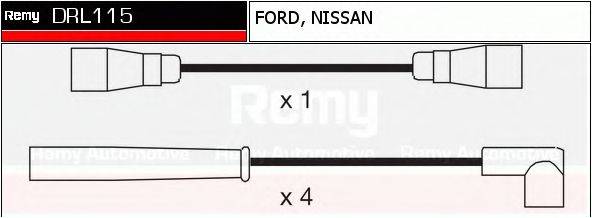 DRL115 REMY Комплект проводов зажигания DRL115 REMY