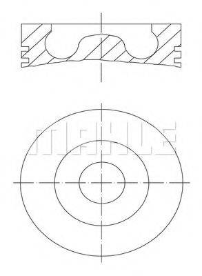 Поршень 016 07 01 MAHLE ORIGINAL