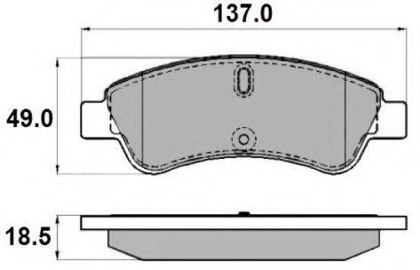 Комплект тормозных колодок, дисковый тормоз NP2139 NATIONAL