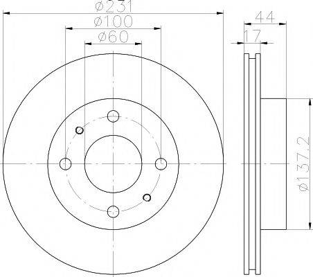 Тормозной диск 8DD 355 115-651 HELLA PAGID