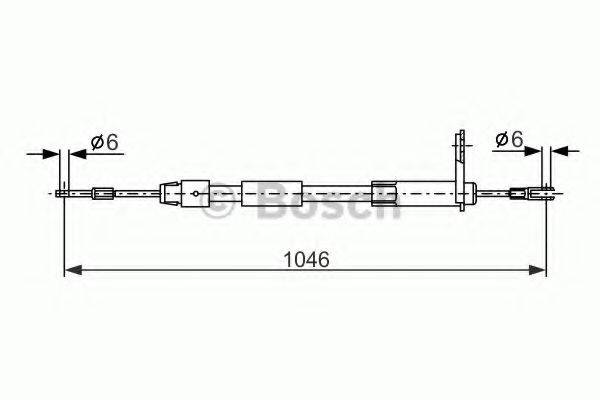 Трос, стояночная тормозная система 1 987 477 809 BOSCH