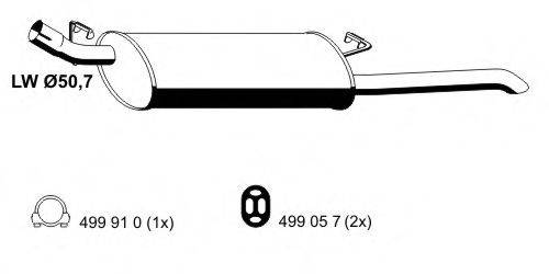 Глушитель выхлопных газов конечный 033114 ERNST