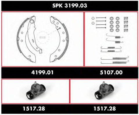 Комплект тормозов, барабанный тормозной механизм SPK 3199.03 REMSA