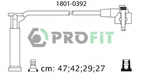 Комплект проводов зажигания 1801-0392 PROFIT
