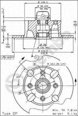 Тормозной диск 08.2163.20 BREMBO