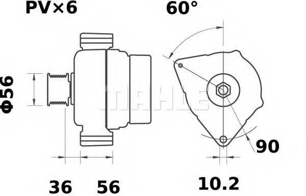 Генератор MG 574 MAHLE ORIGINAL