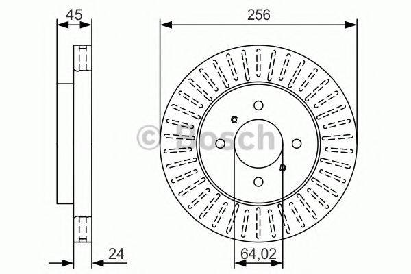 Тормозной диск 0 986 479 T55 BOSCH