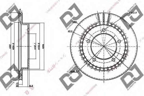 Тормозной диск BD1236 DJ PARTS