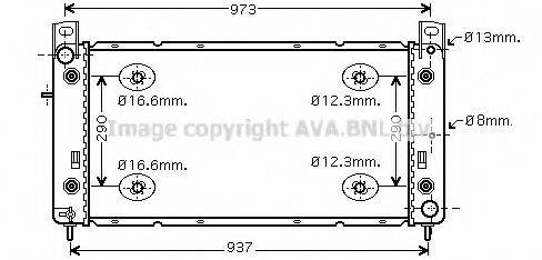 Радиатор, охлаждение двигателя HR2001 AVA QUALITY COOLING