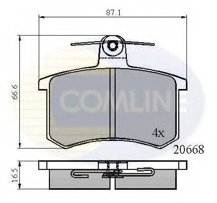 Комплект тормозных колодок, дисковый тормоз CBP0558 COMLINE