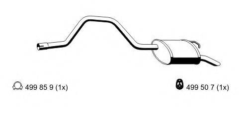 Глушитель выхлопных газов конечный 343022 ERNST