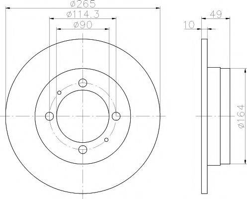 Тормозной диск 8DD 355 103-301 HELLA PAGID