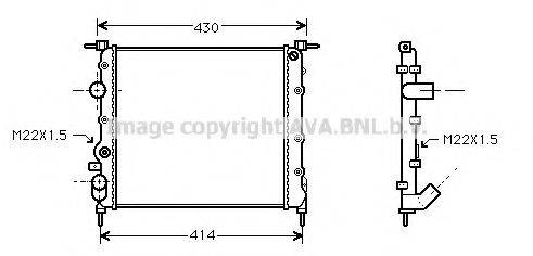 Радиатор, охлаждение двигателя RT2260 AVA QUALITY COOLING