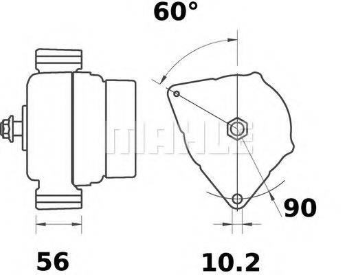 Генератор MG 344 MAHLE ORIGINAL