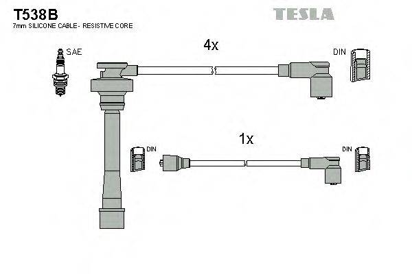 Комплект проводов зажигания T538B TESLA