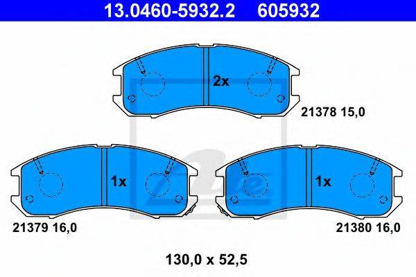 Комплект тормозных колодок 0 986 AB2 455 BOSCH