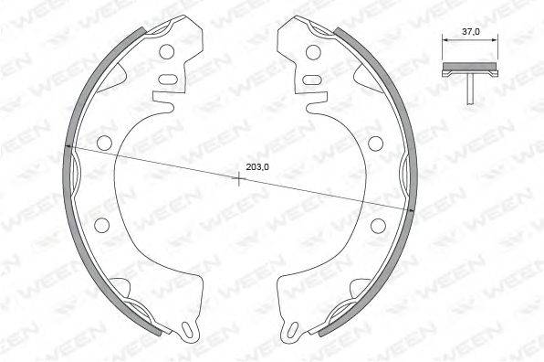 Комплект тормозных колодок 152-2304 WEEN