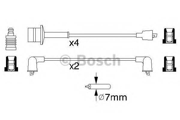 Комплект проводов зажигания 0 986 356 954 BOSCH