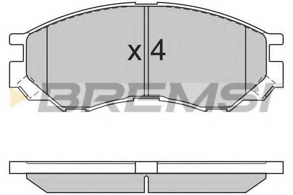 Комплект тормозных колодок, дисковый тормоз BP2775 BREMSI