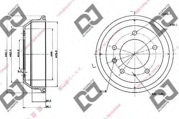 Тормозной барабан BR1051 DJ PARTS