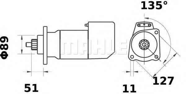 Стартер MS 587 MAHLE ORIGINAL