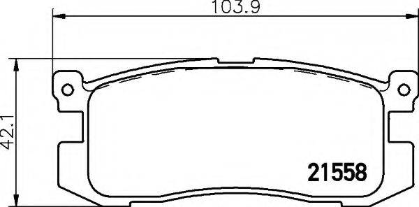 Комплект тормозных колодок, дисковый тормоз 8DB 355 016-361 HELLA