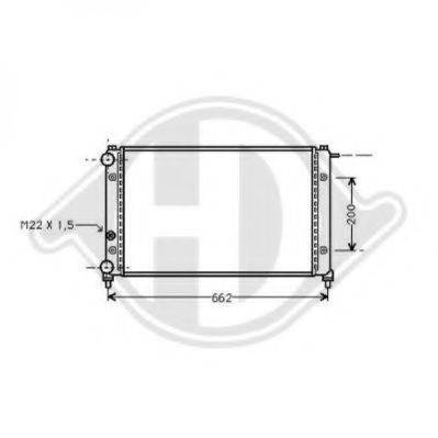 Радиатор, охлаждение двигателя 8504816 DIEDERICHS