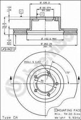 Тормозной диск BS 7833 BRECO