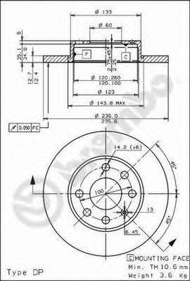 Тормозной диск 08.4475.30 BREMBO